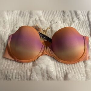 Victoria's Secret Sunset Gradient Strapless Bra With Extra Straps